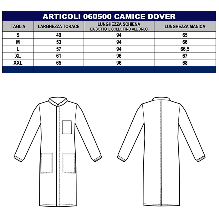Schema per rilevare le misure della taglia